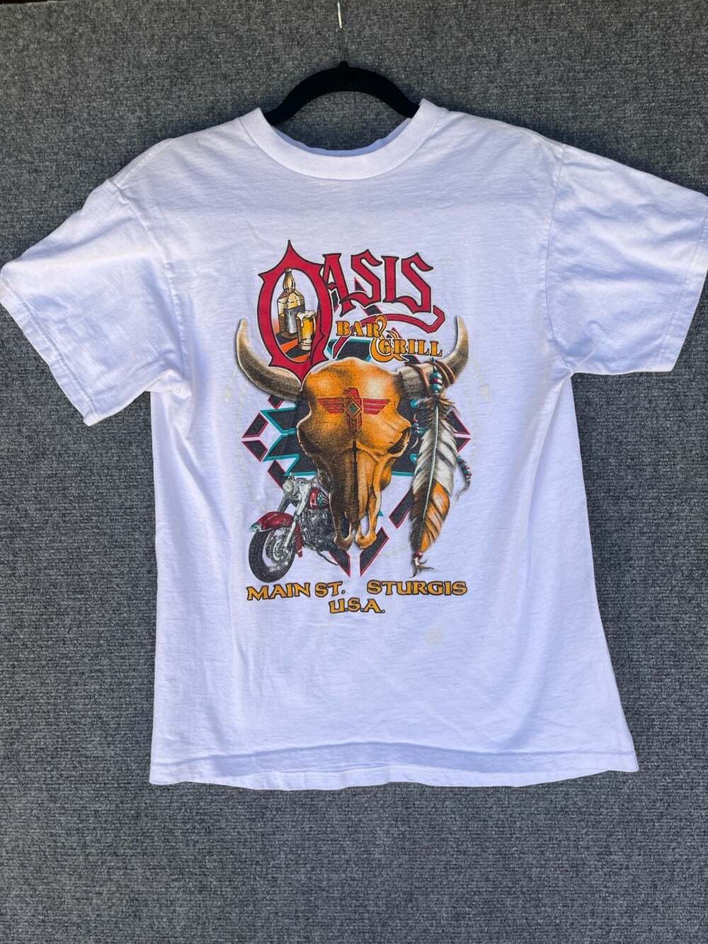 Vintage 2000 Sturgis Bike Rally Oasis Bar & Grill T-Shirt Size Medium